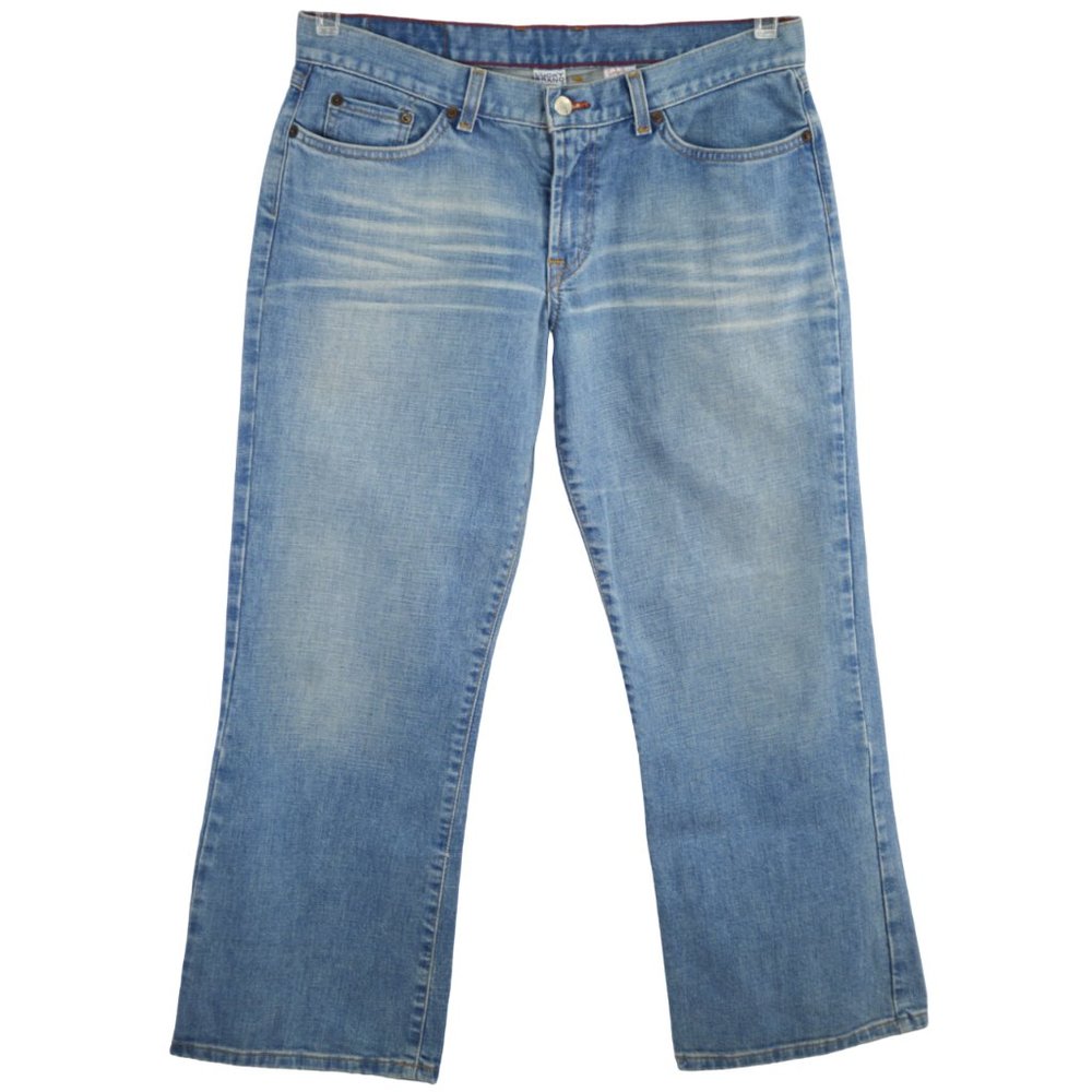 LUCKY BRAND DUNGAREES Crop Size 10 x 25 Denim